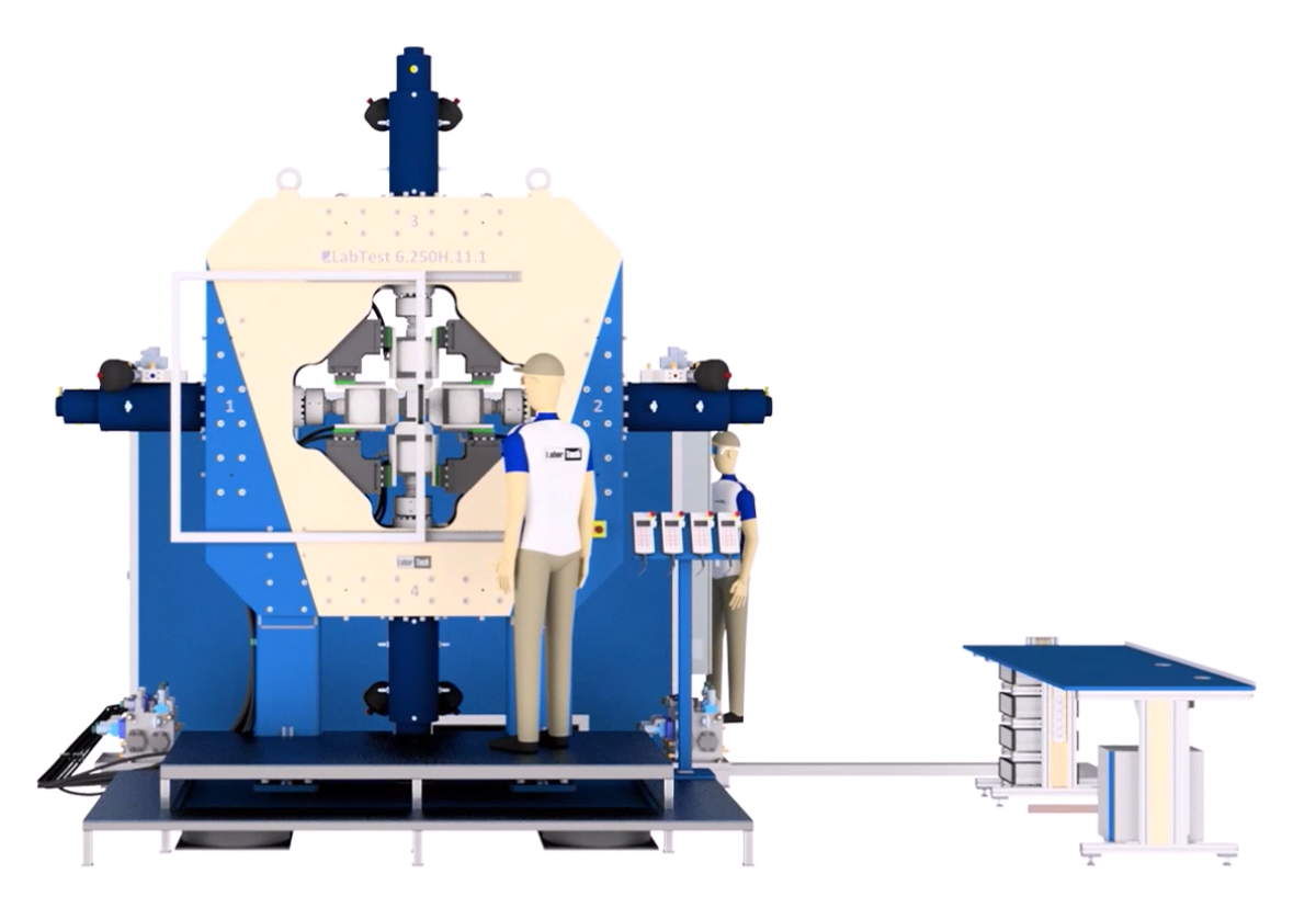 Dynamic testing machine - servo-hydraulic Biaxil testing machinec