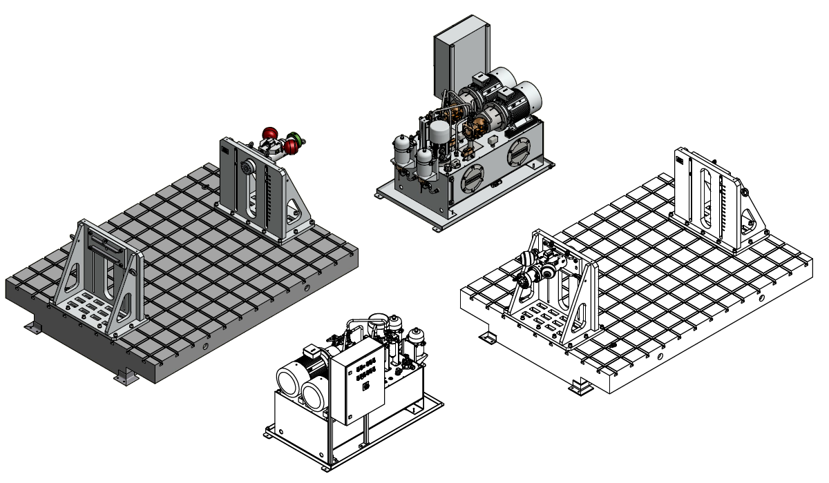 Hydraulické zkušební stroje, Hydraulic testing machines, Materialprüfmaschine mit Hydraulikantrieb