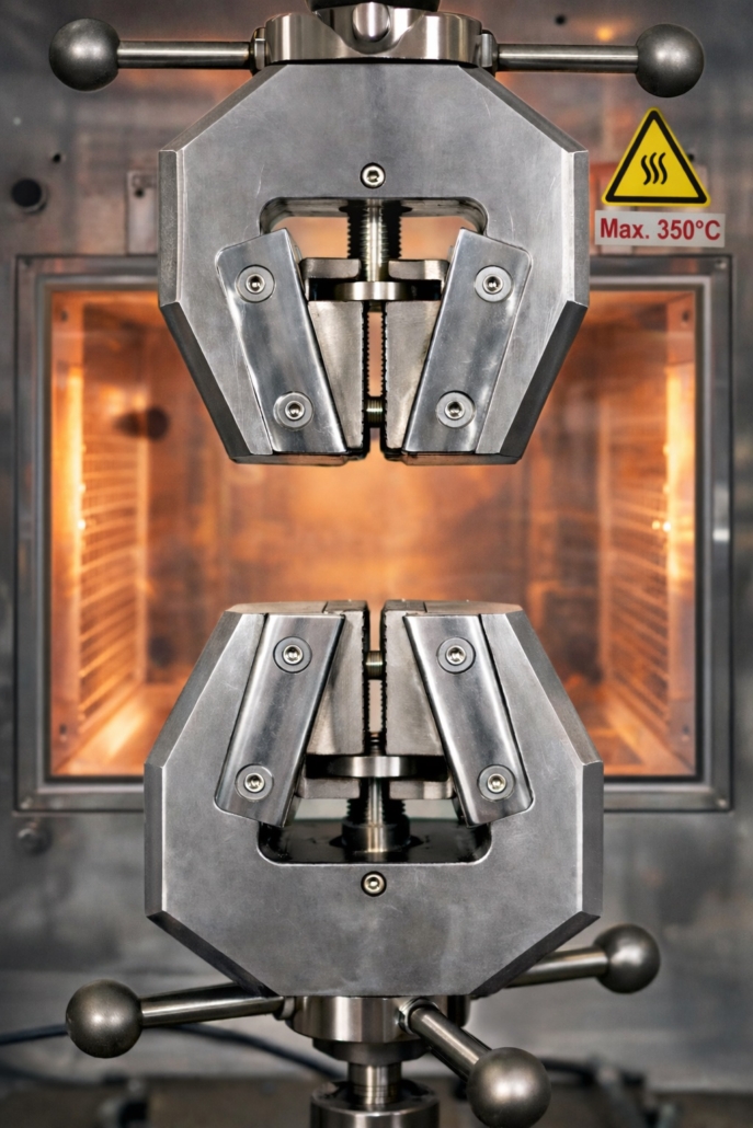 Hydraulické dynamické klínové čelisti 20kN - do teplotních komor