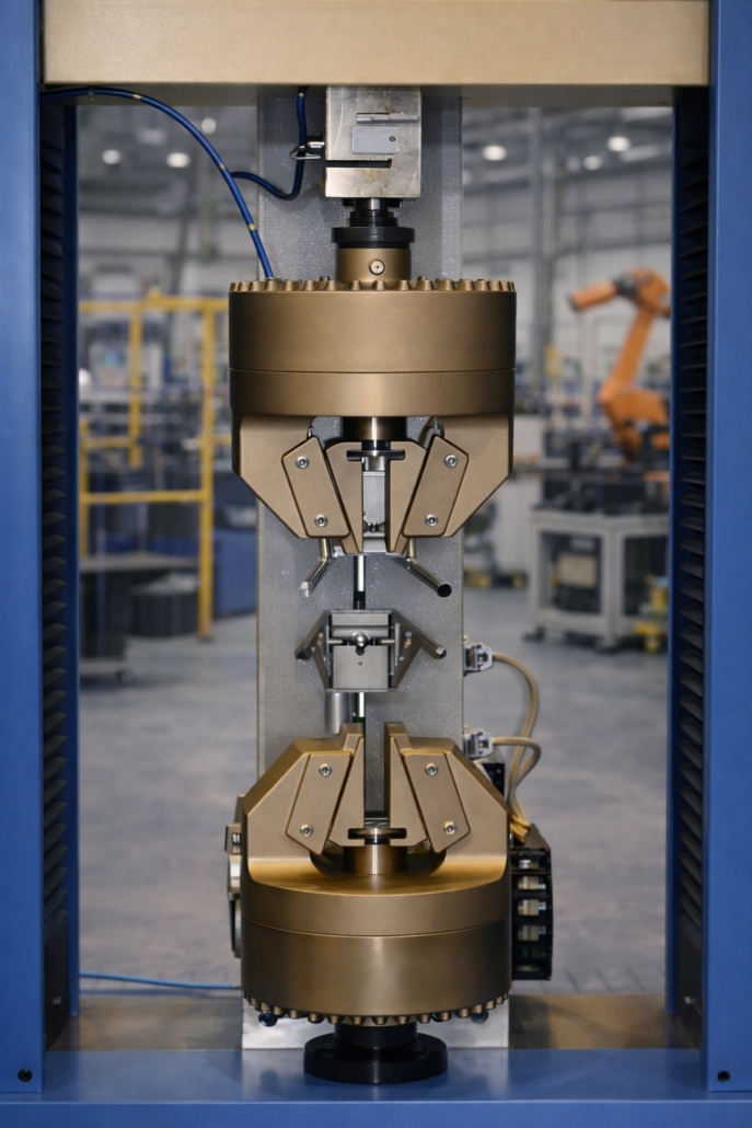 Pneumatické klínové čelisti pro složité vzorky